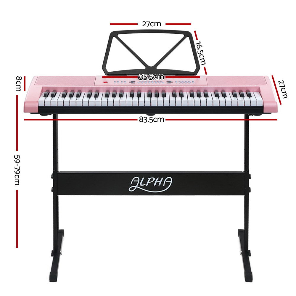 NNEDSZ 61 Key Lighted Electronic Piano Keyboard LED Electric Holder Music Stand