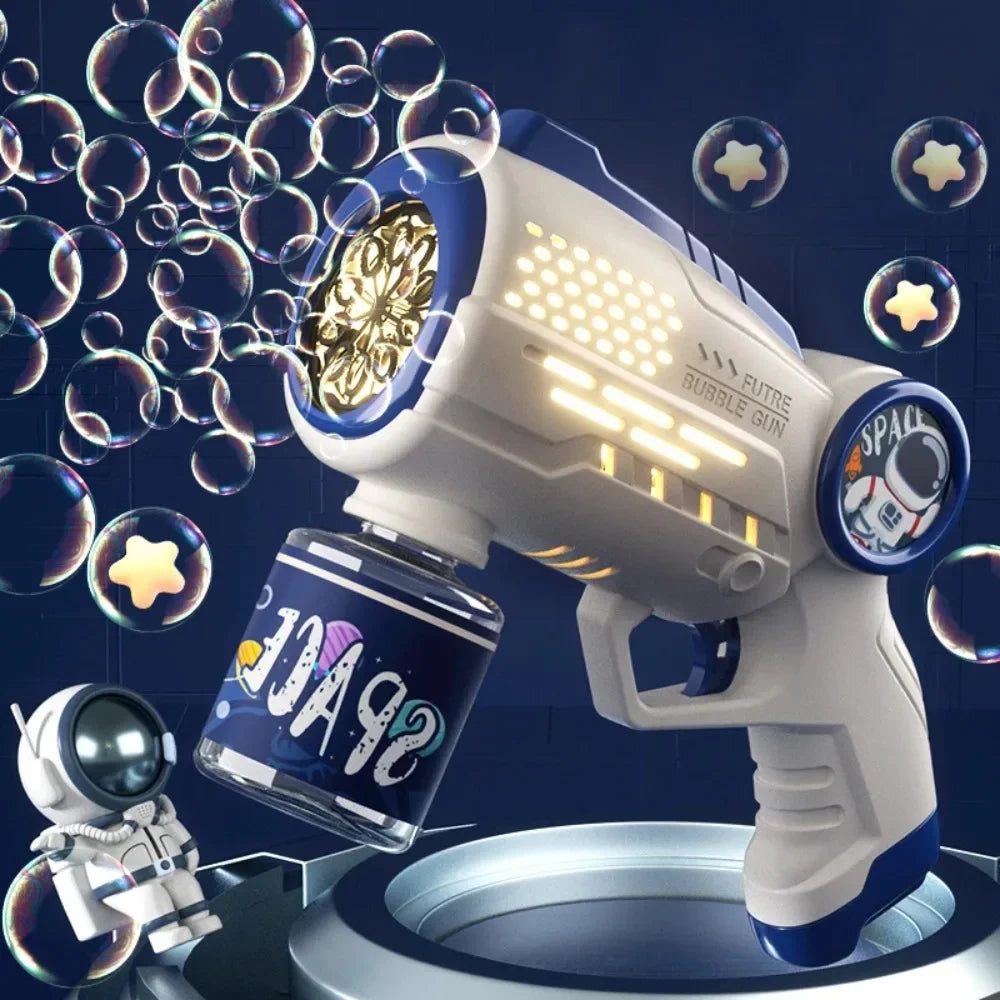 NNEOBA Astronaut Bubble Machine Gun with Lights for Kids