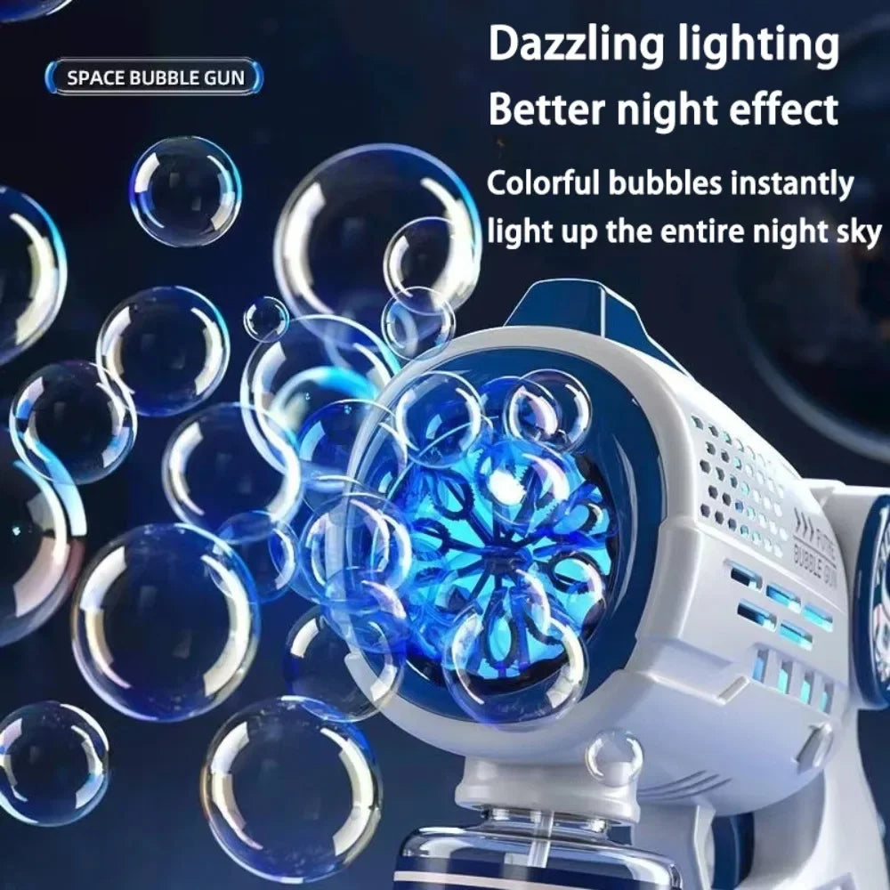 NNEOBA Astronaut Bubble Machine Gun with Lights for Kids