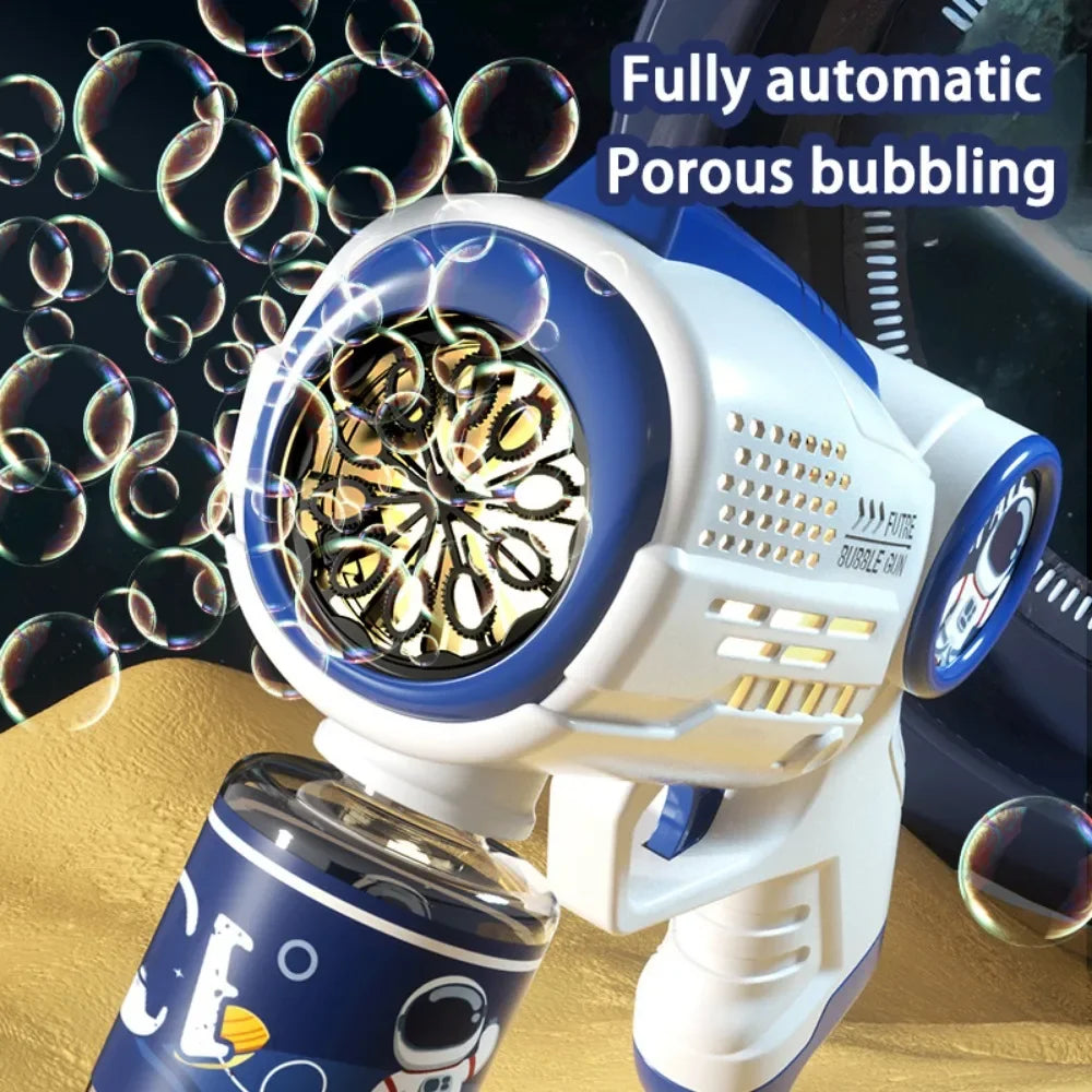 NNEOBA Astronaut Bubble Machine Gun with Lights for Kids