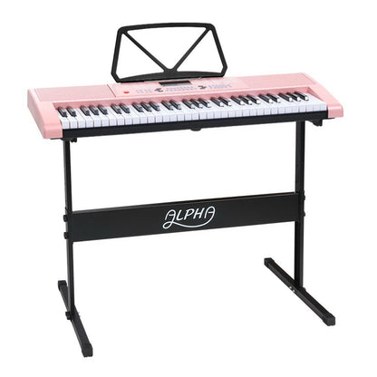 NNEDSZ 61 Key Lighted Electronic Piano Keyboard LED Electric Holder Music Stand