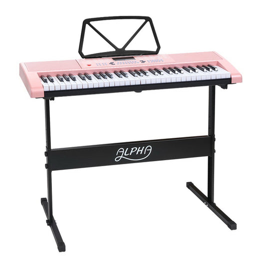 NNEDSZ 61 Key Lighted Electronic Piano Keyboard LED Electric Holder Music Stand