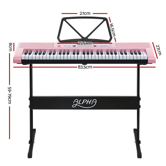 NNEDSZ 61 Key Lighted Electronic Piano Keyboard LED Electric Holder Music Stand